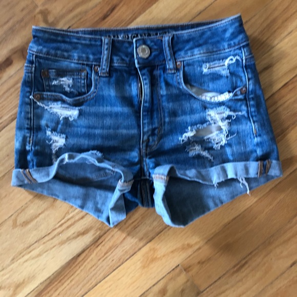 American Eagle Denim Distressed Jean Shorts - Picture 5 of 7